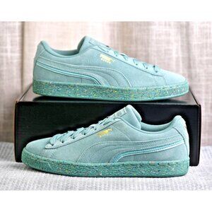 New! Size: 6.5 Youth | Puma Suede mono Triplex Junior | Blue/Gold | 386853-03
